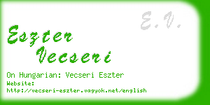 eszter vecseri business card